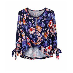 Free People Keepin' On Floral Blouse Extra Small